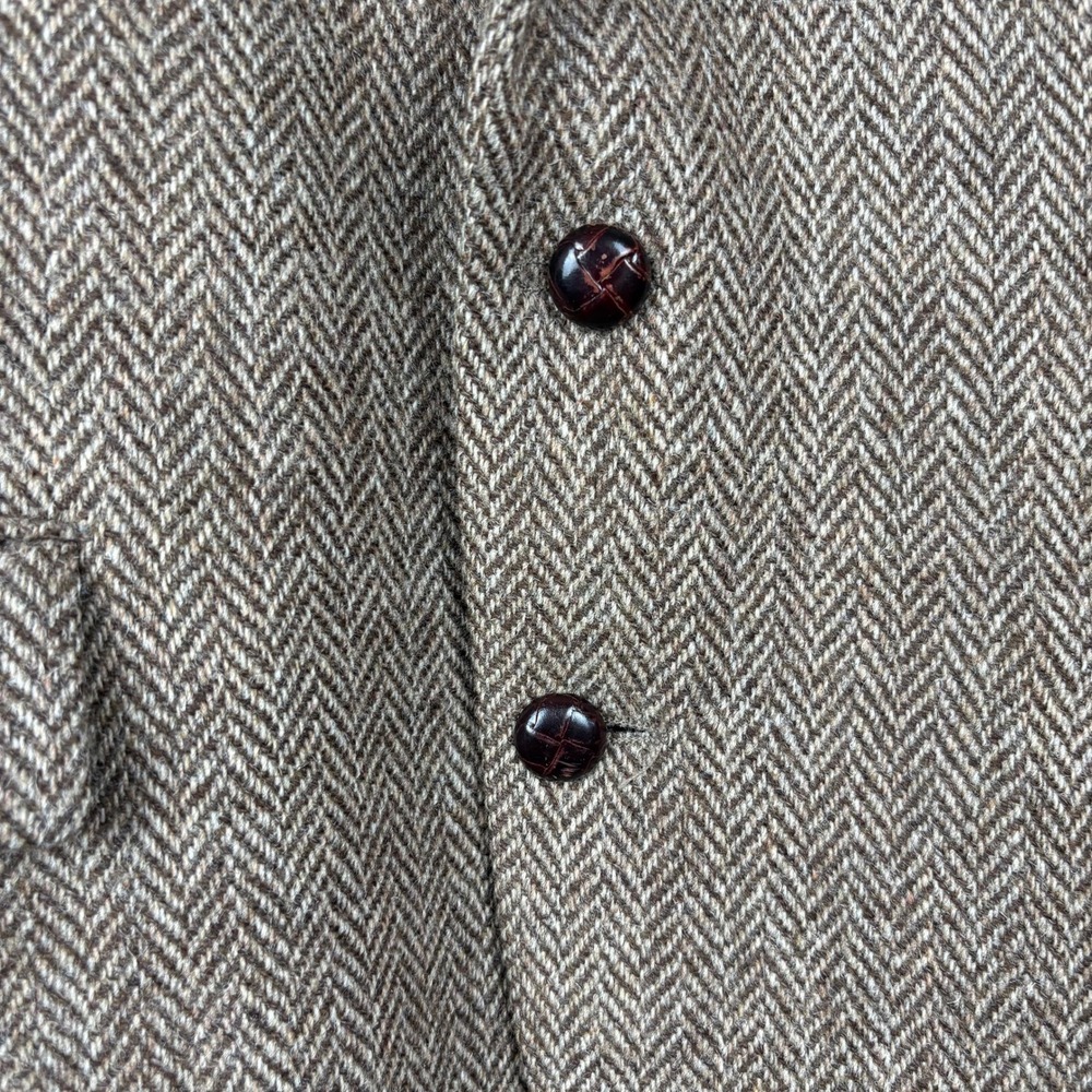 Harris Tweed 100% Scottish Wool Blazer Herringbone Heritage Tailored Old Money - Picture 8 of 16
